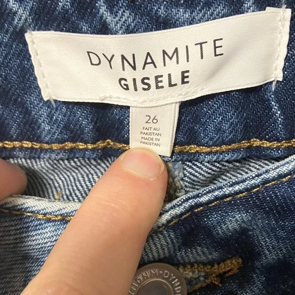 Dynamite Gisele Organic Cotton Blend Blue Denim Jeans - Picture 2 of 5